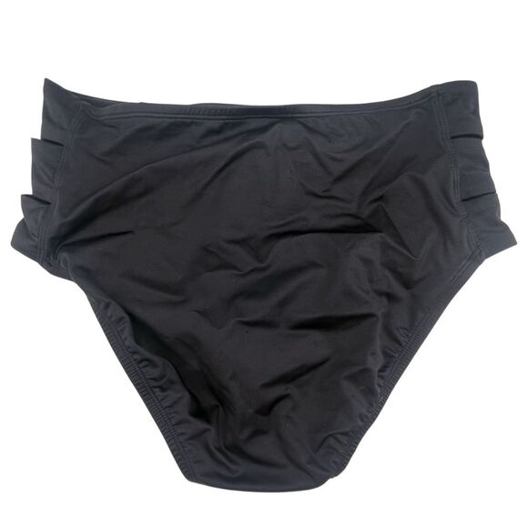 Beach Betty 3 Pc Bikini Set Black Swim Top & Bottom & Leopard Crop Top Size M/L - Picture 11 of 16